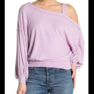 NWT! Free People Flaunt It Cold Shoulder Top, sz XS